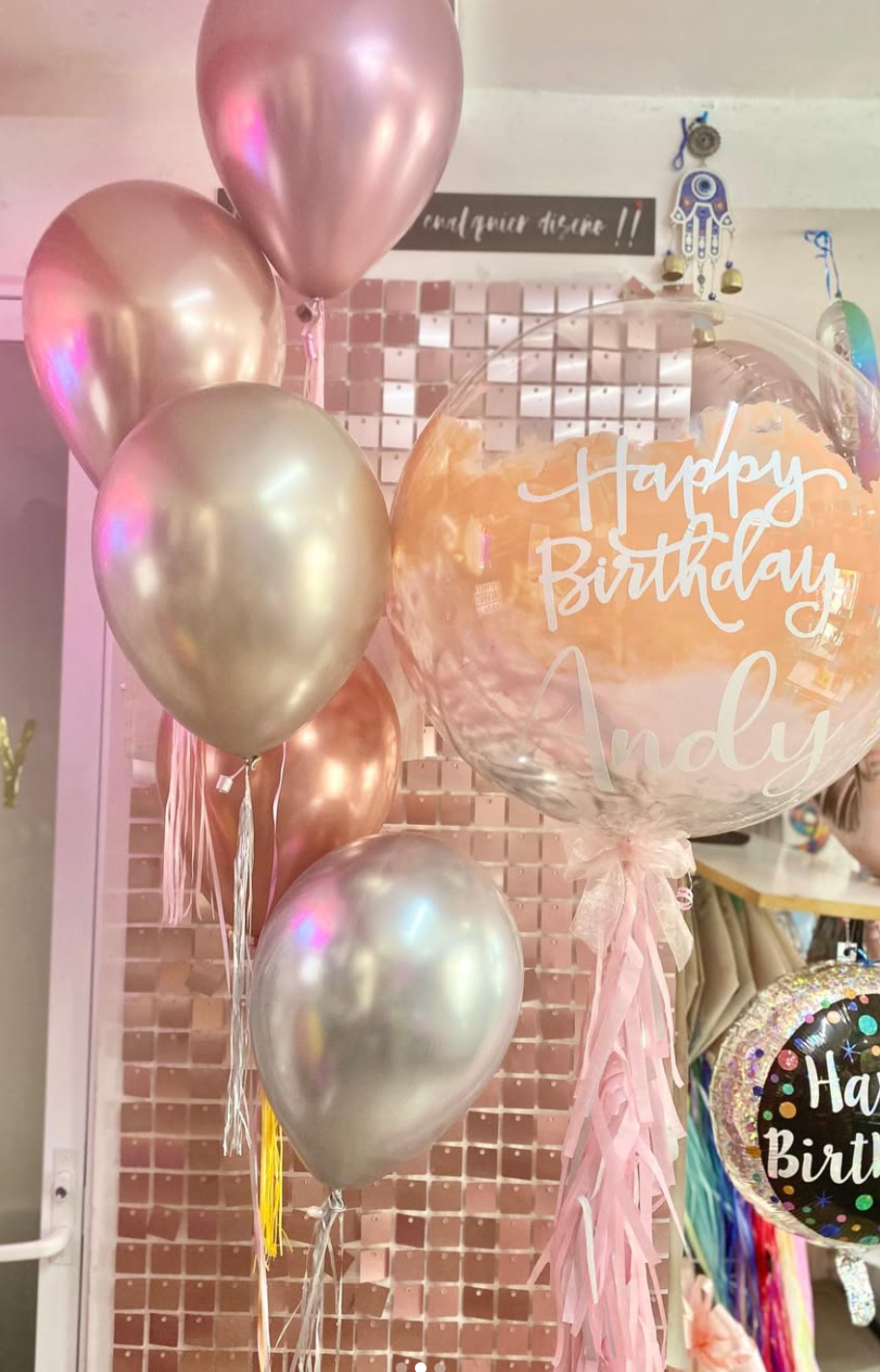 Happy Birthday Globo GIGANTE y Bouquet